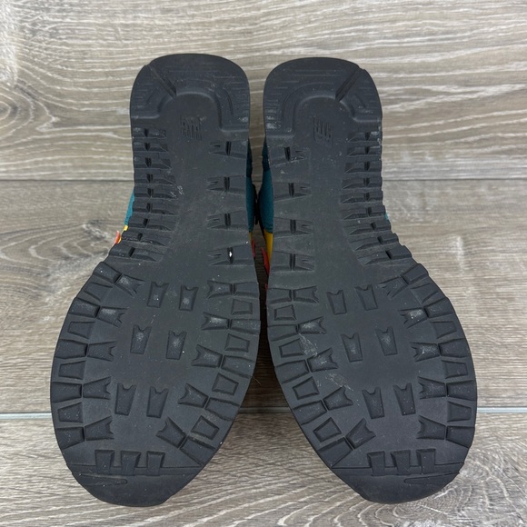 New Balance 574 Mens Sz 6D Harvest Gold Blaze Yellow Teal Cordura Low Sneakers - Picture 7 of 13